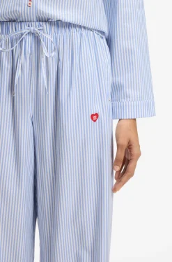 Pyjama-Hose aus Baumwoll-Mix mit Herz-Logo