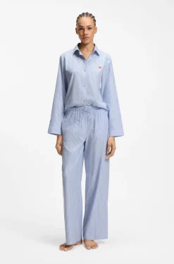 Pyjama-Hose aus Baumwoll-Mix mit Herz-Logo