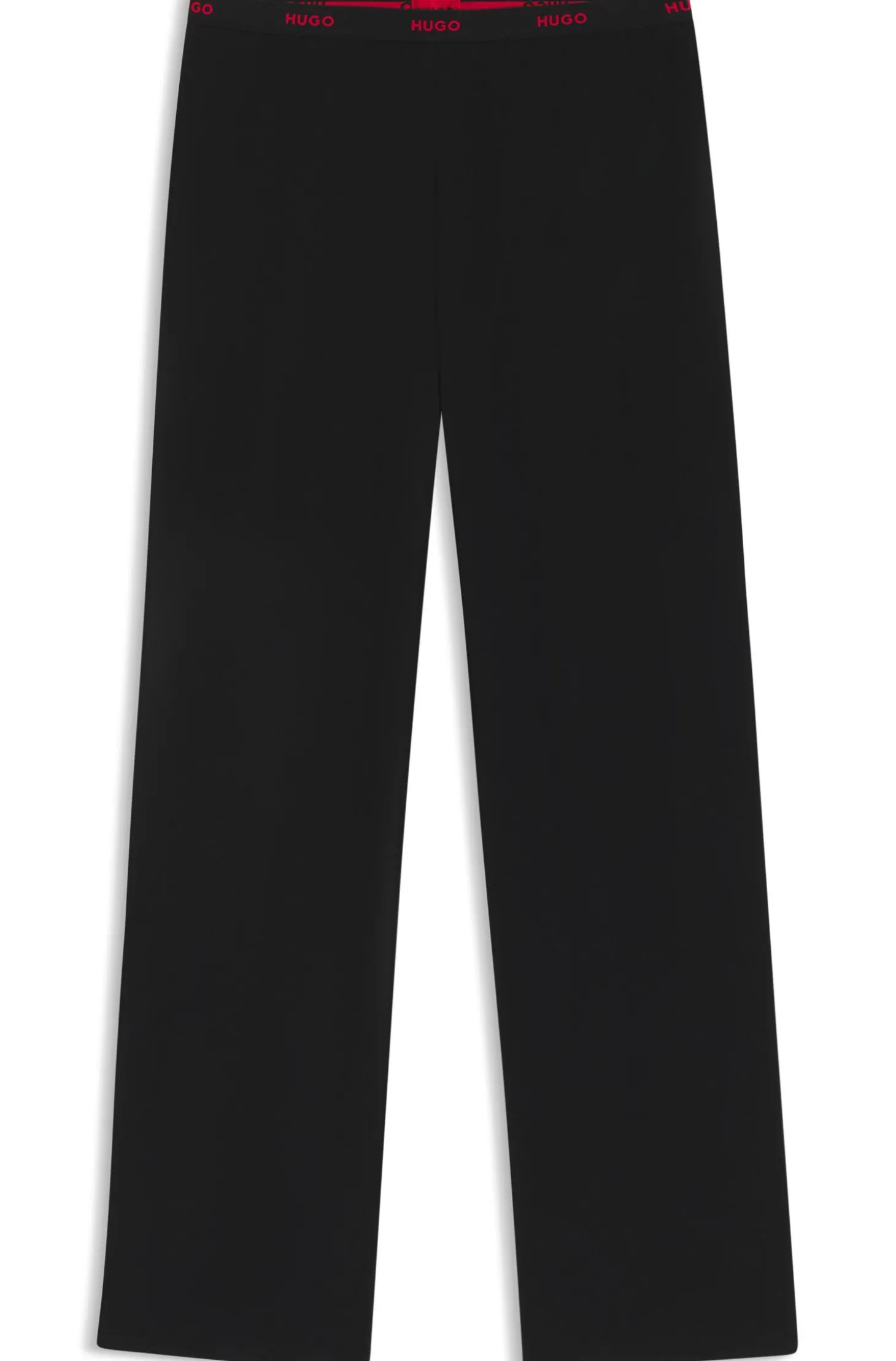 Pyjama-Hose aus Stretch-Baumwolle mit Logos am Bund