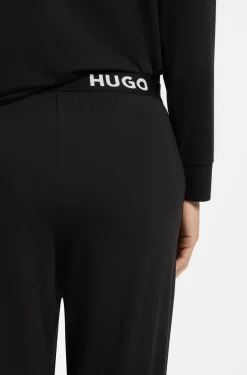 Pyjama-Hose aus Stretch-Jersey mit Logo-Bund und Beinbündchen