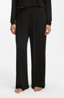 Pyjama-Hose mit spitzenbesetzten Taschen