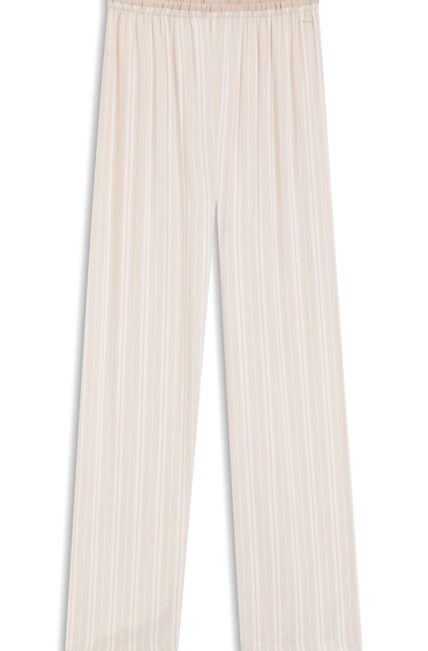 Pyjama-Hose mit Streifen-Dessin und Logo-Besatz