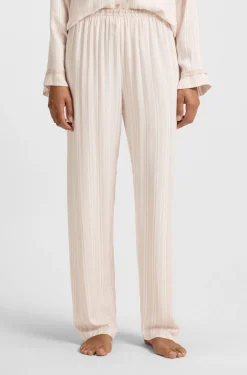 Pyjama-Hose mit Streifen-Dessin und Logo-Besatz
