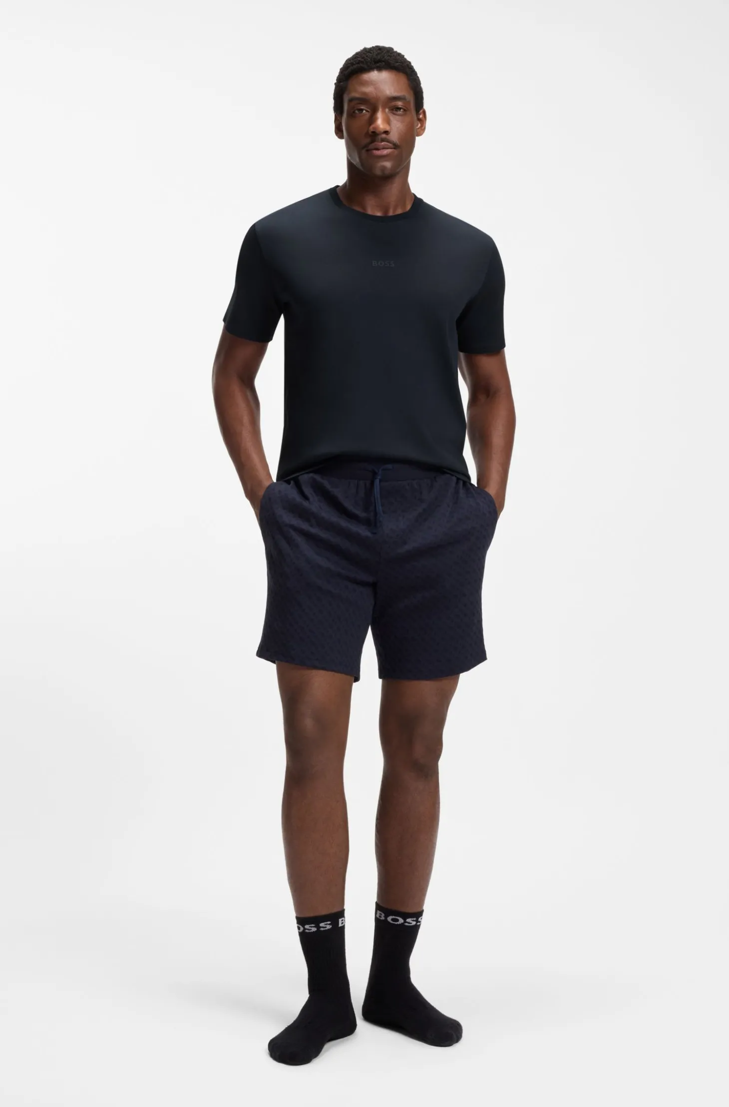Pyjama-Set aus Baumwolle mit All-over-Print-T-Shirt