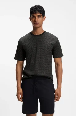 Pyjama-Set aus Baumwolle mit All-over-Print-T-Shirt