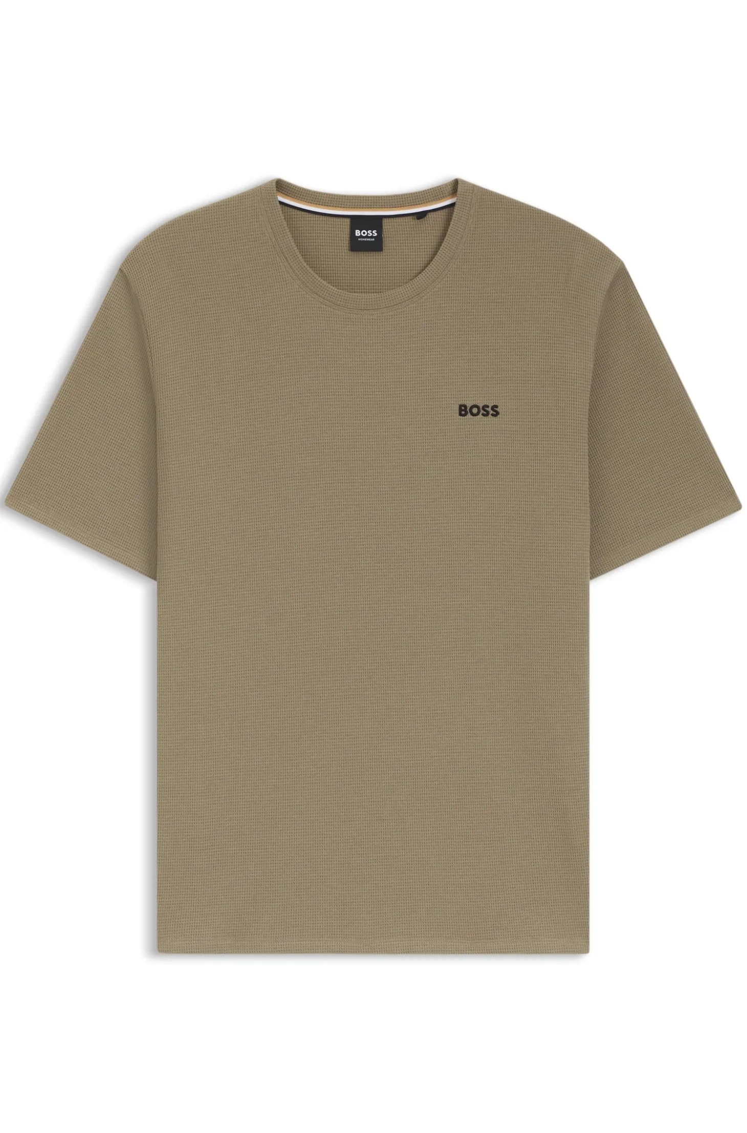 Pyjama-Shirt aus Baumwoll-Mix mit Logo-Stickerei