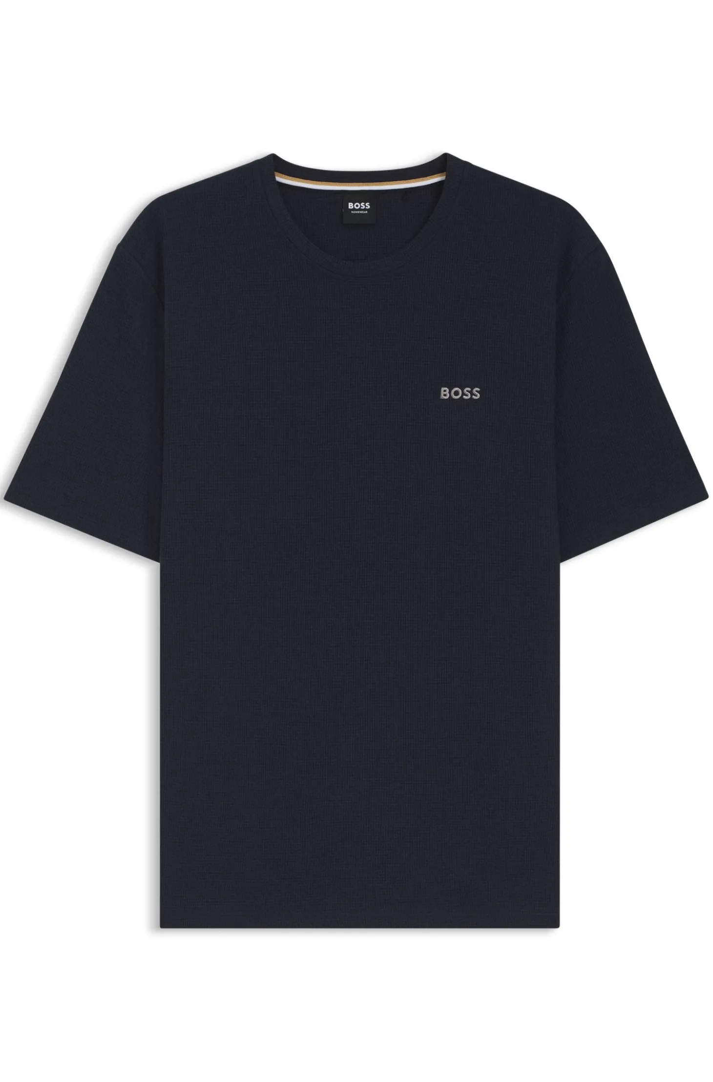 Pyjama-Shirt aus Baumwoll-Mix mit Logo-Stickerei