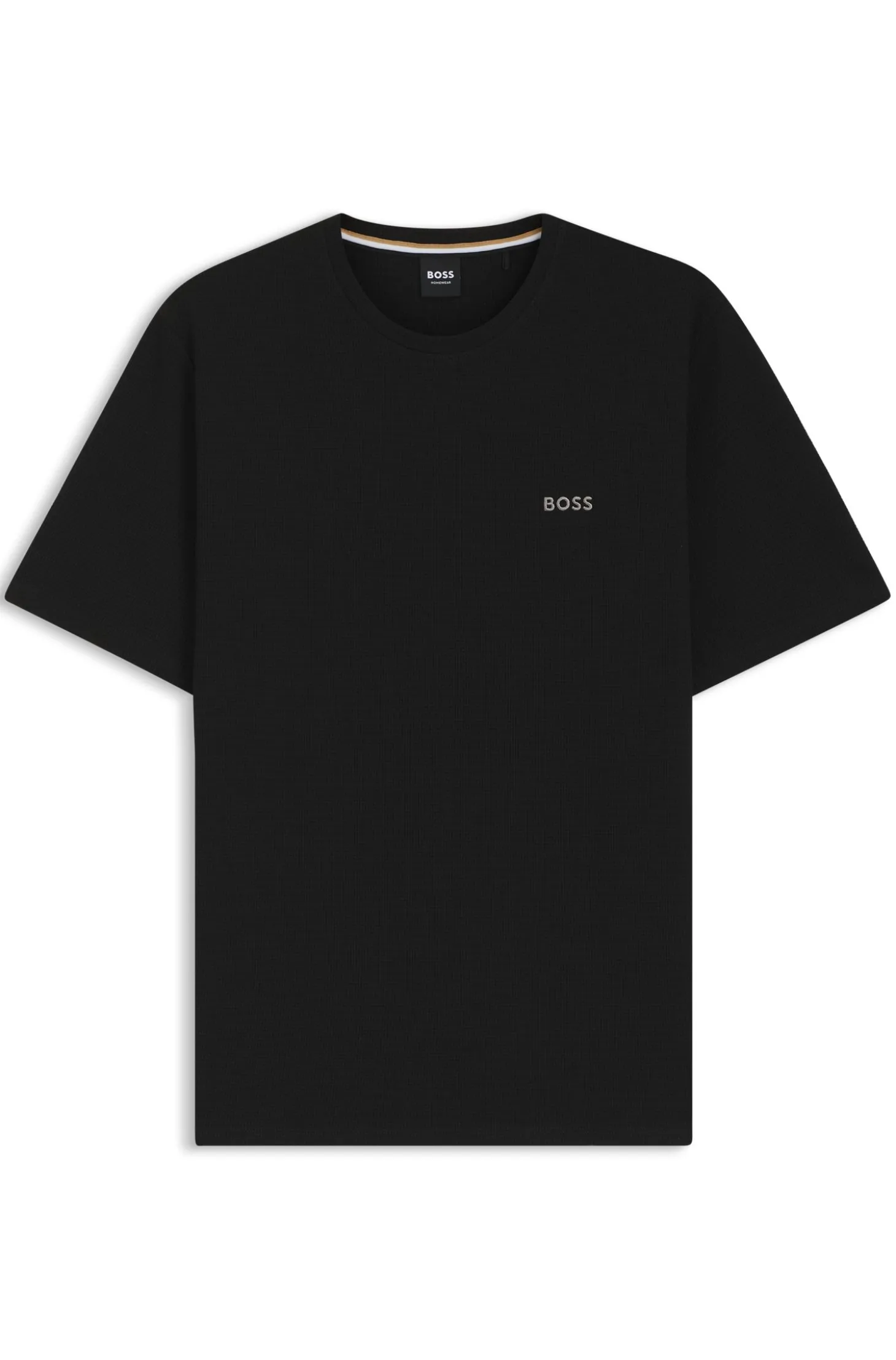 Pyjama-Shirt aus Baumwoll-Mix mit Logo-Stickerei