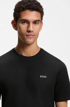 Pyjama-Shirt aus Baumwoll-Mix mit Logo-Stickerei