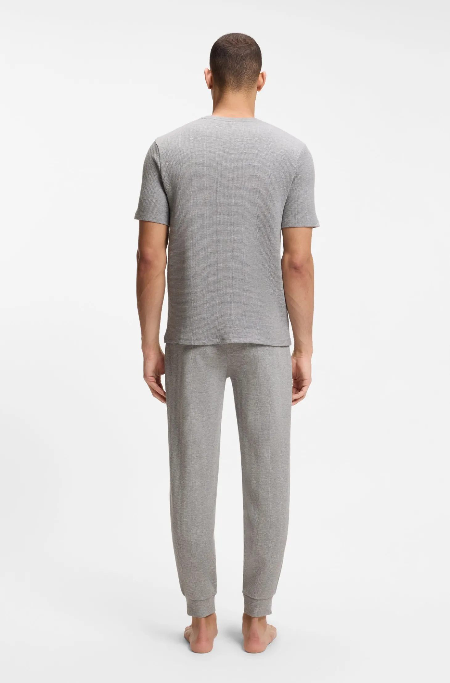 Pyjama-Shirt aus Baumwoll-Mix mit Logo-Stickerei
