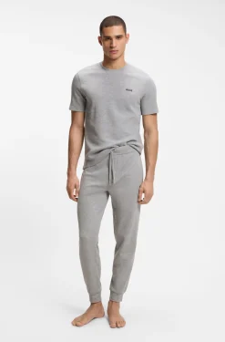 Pyjama-Shirt aus Baumwoll-Mix mit Logo-Stickerei