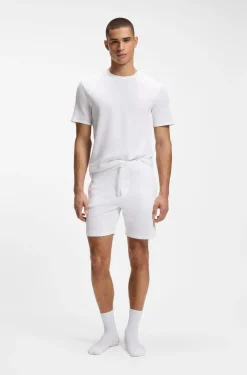 Pyjama-Shirt aus Baumwoll-Mix mit Logo-Stickerei