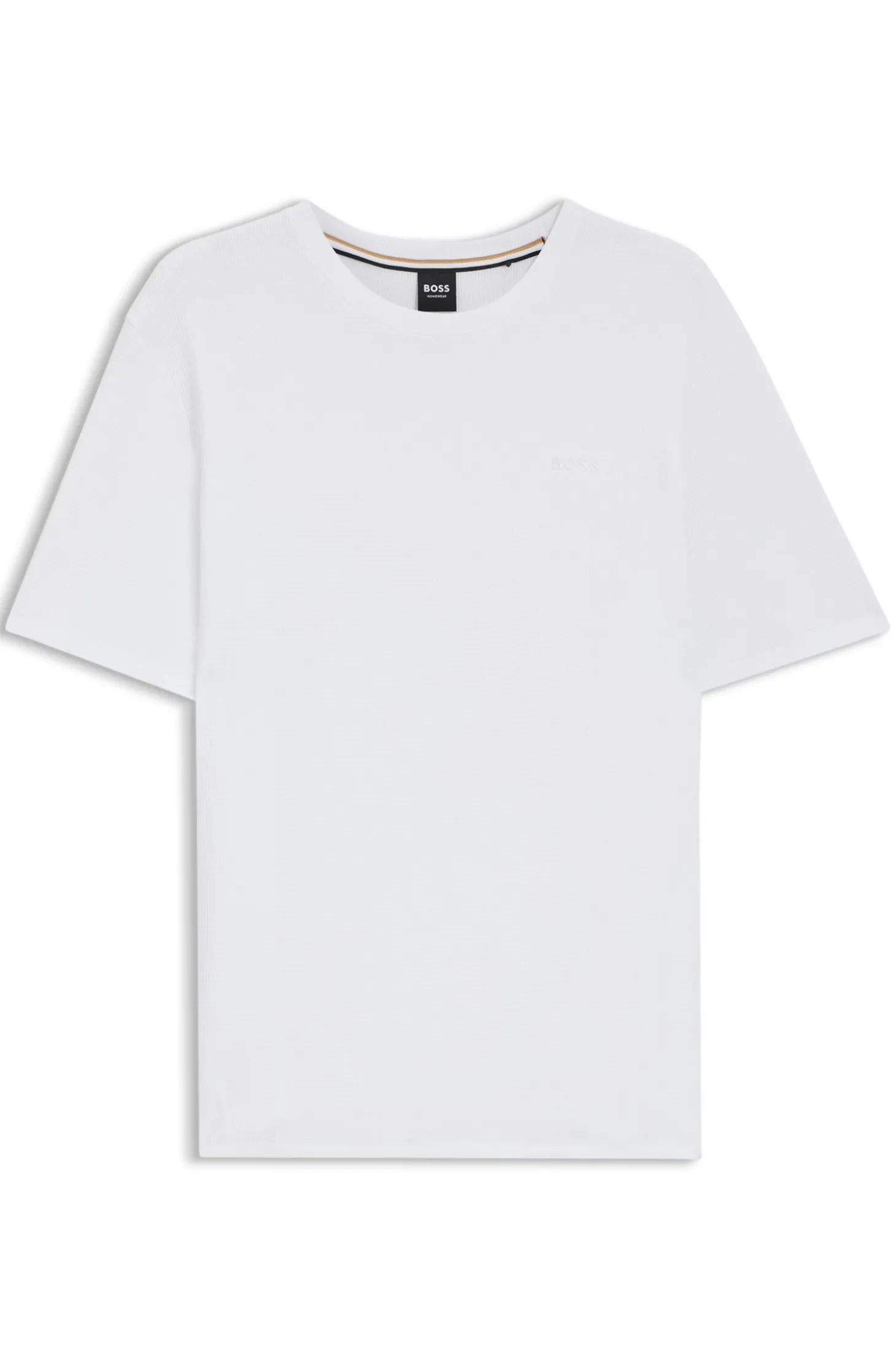 Pyjama-Shirt aus Baumwoll-Mix mit Logo-Stickerei