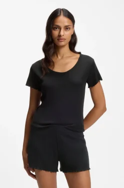 Pyjama-Shirt aus Baumwoll-Mix mit Waffelstruktur