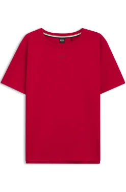 Pyjama-Shirt aus Stretch-Baumwolle mit Logo-Print