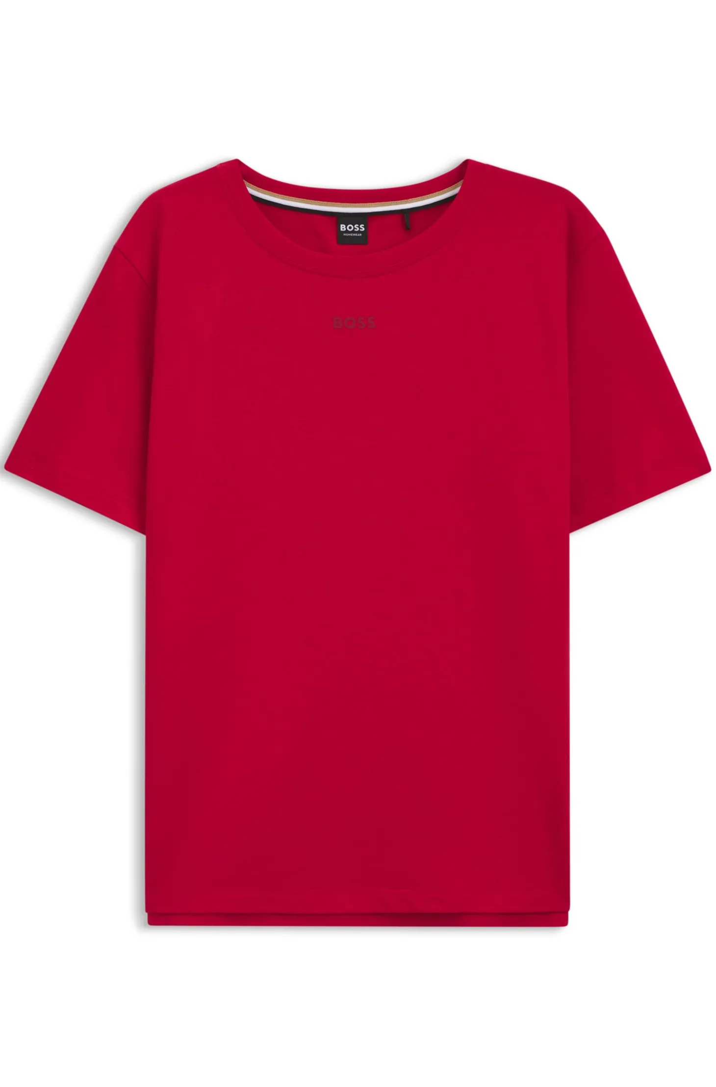 Pyjama-Shirt aus Stretch-Baumwolle mit Logo-Print