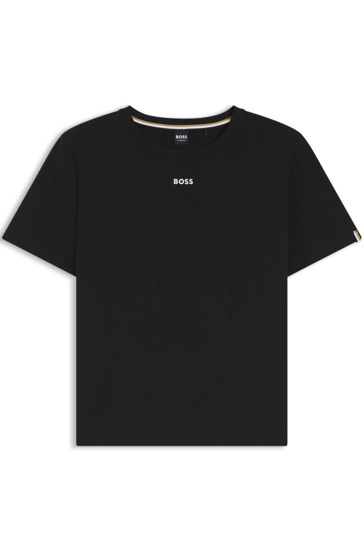 Pyjama-Shirt aus Stretch-Baumwolle mit Logo-Print