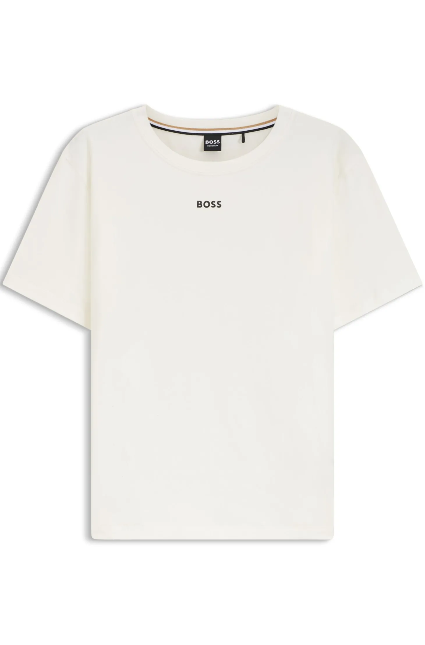 Pyjama-Shirt aus Stretch-Baumwolle mit Logo-Print