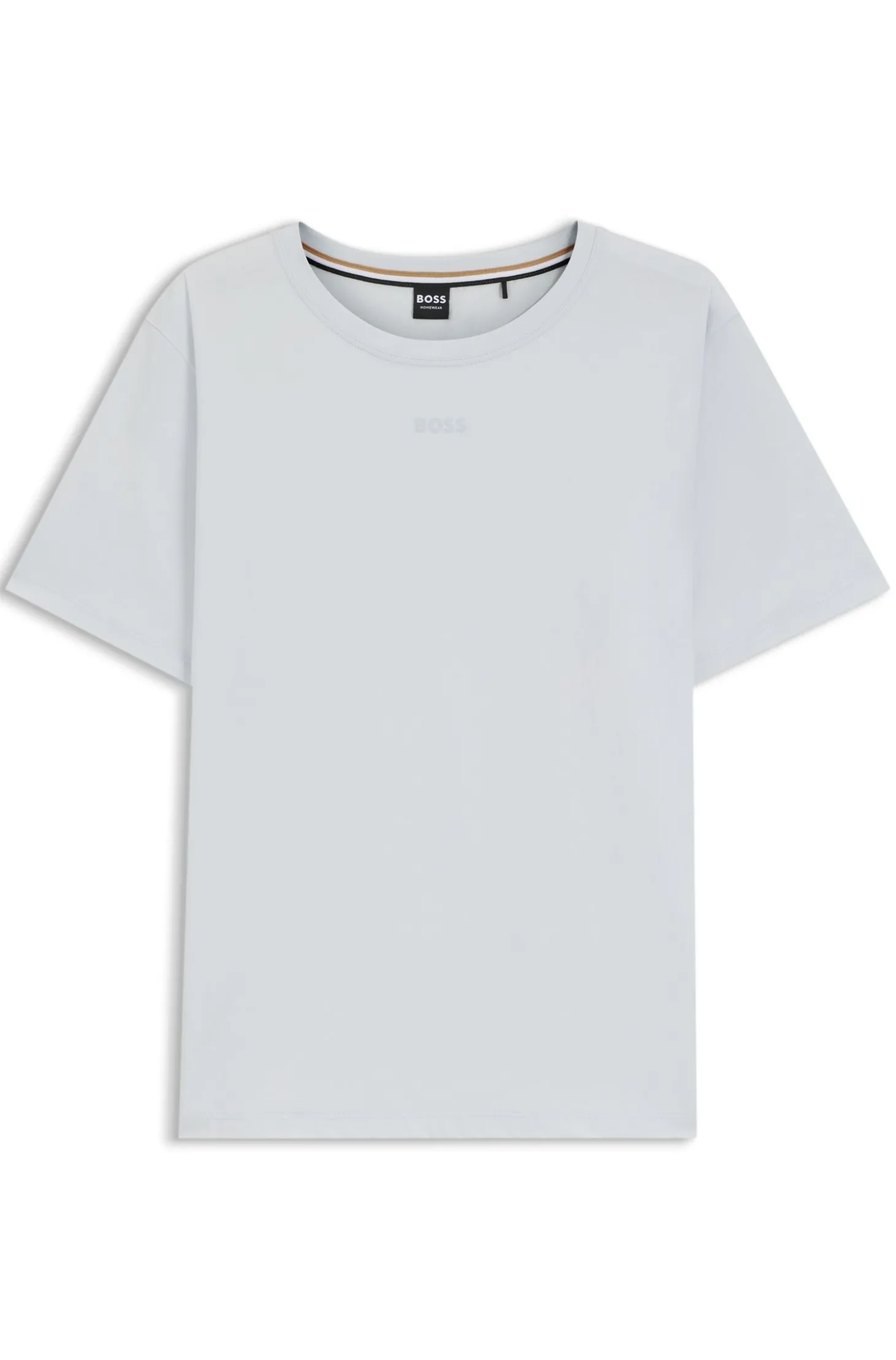 Pyjama-Shirt aus Stretch-Baumwolle mit Logo-Print