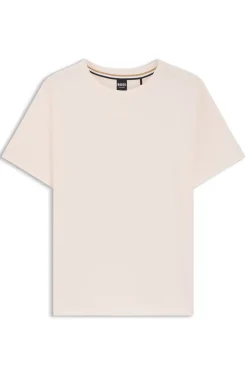 Pyjama-Shirt aus Stretch-Baumwolle mit Logo-Print