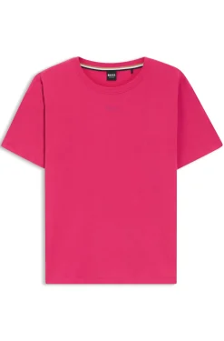 Pyjama-Shirt aus Stretch-Baumwolle mit Logo-Print