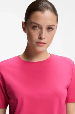 Pyjama-Shirt aus Stretch-Baumwolle mit Logo-Print
