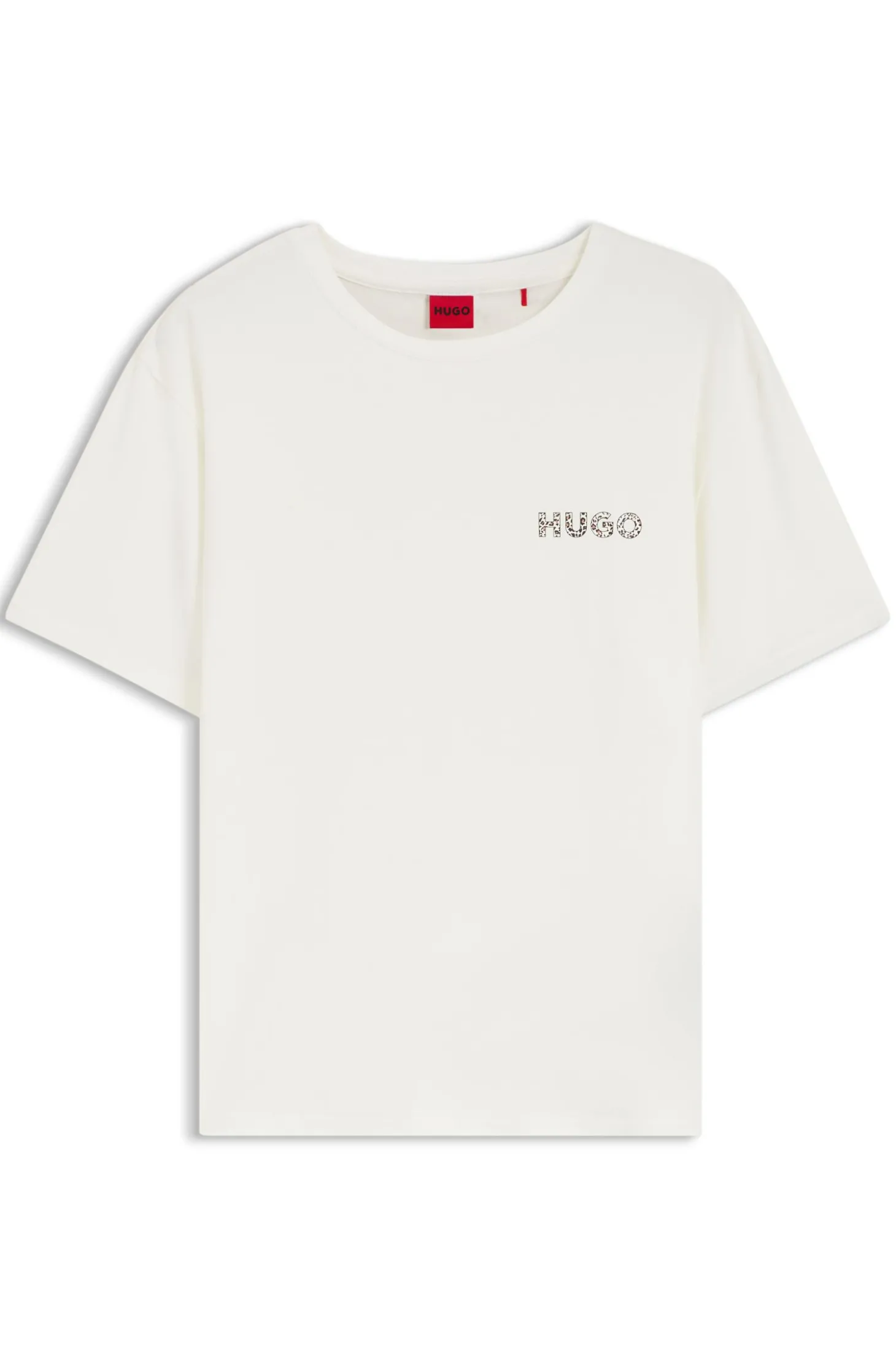 Pyjama-Shirt aus Stretch-Jersey mit Logo-Print