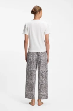 Pyjama-Shirt aus Stretch-Jersey mit Logo-Print