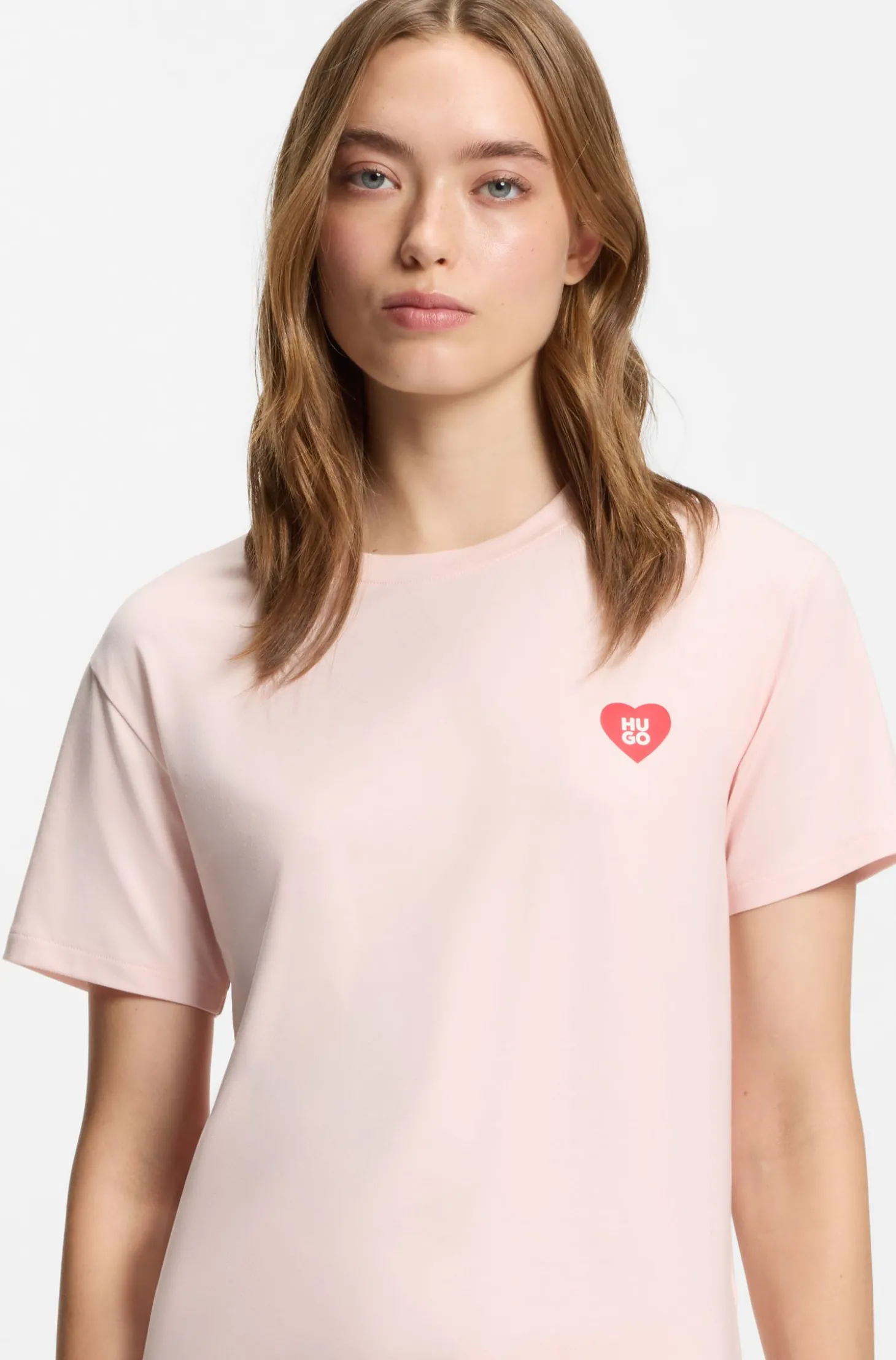 Pyjama-Shirt aus Stretch-Jersey mit Logo-Print