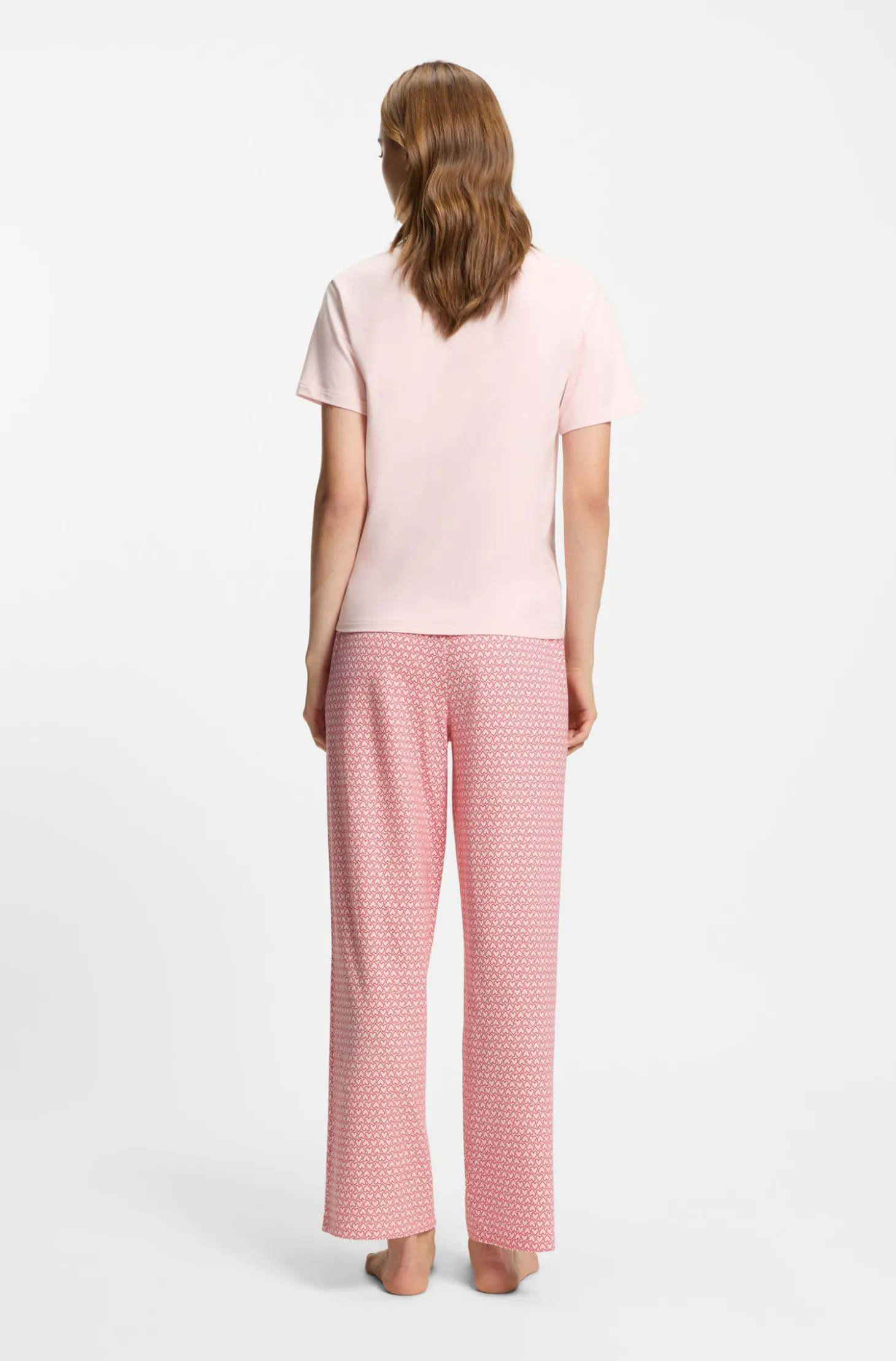 Pyjama-Shirt aus Stretch-Jersey mit Logo-Print
