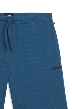 Pyjama-Shorts aus Baumwoll-Mix mit Logo-Stickerei