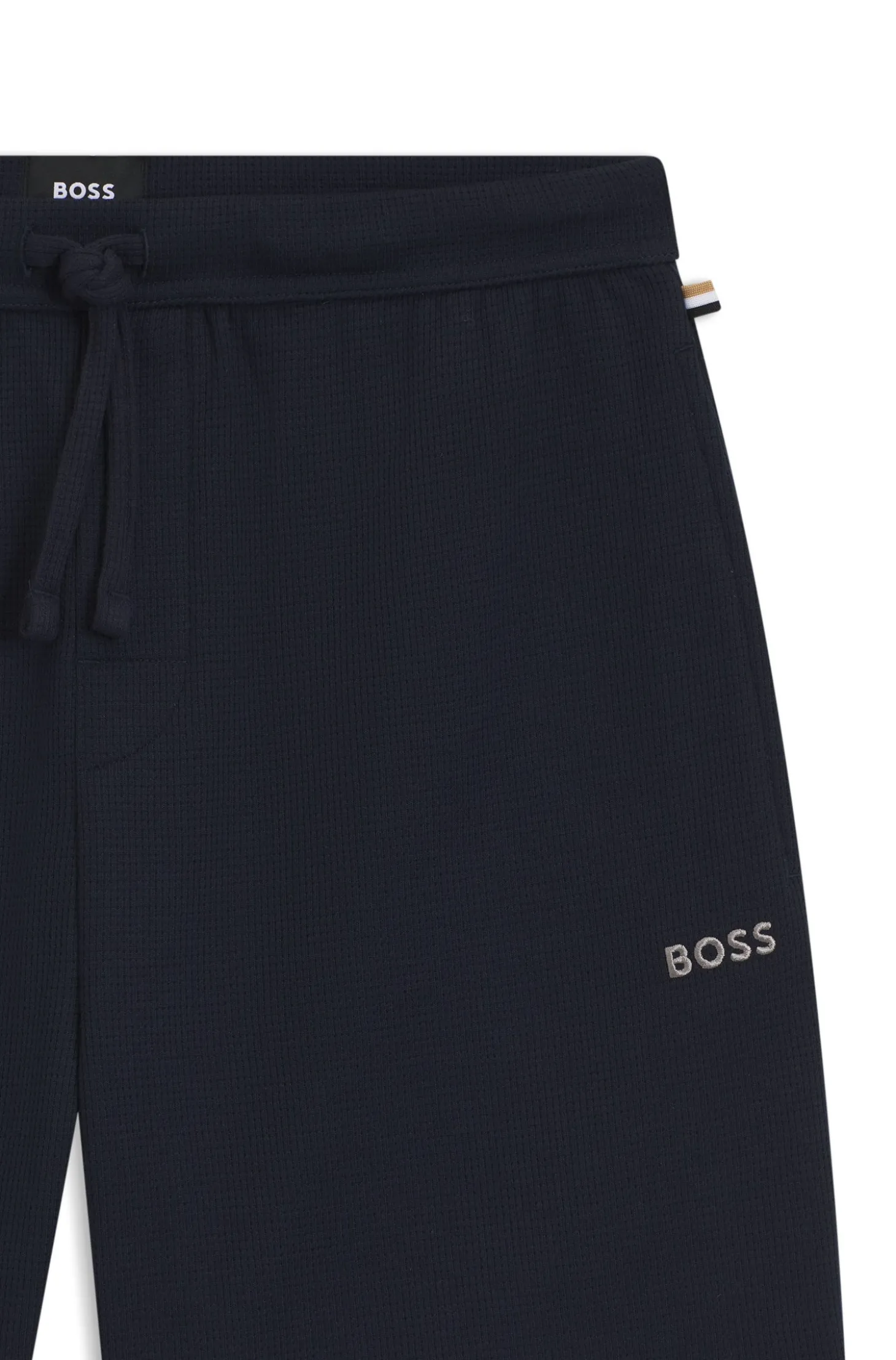 Pyjama-Shorts aus Baumwoll-Mix mit Logo-Stickerei