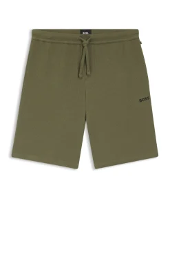 Pyjama-Shorts aus Baumwoll-Mix mit Logo-Stickerei