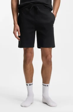 Pyjama-Shorts aus Baumwoll-Mix mit Logo-Stickerei