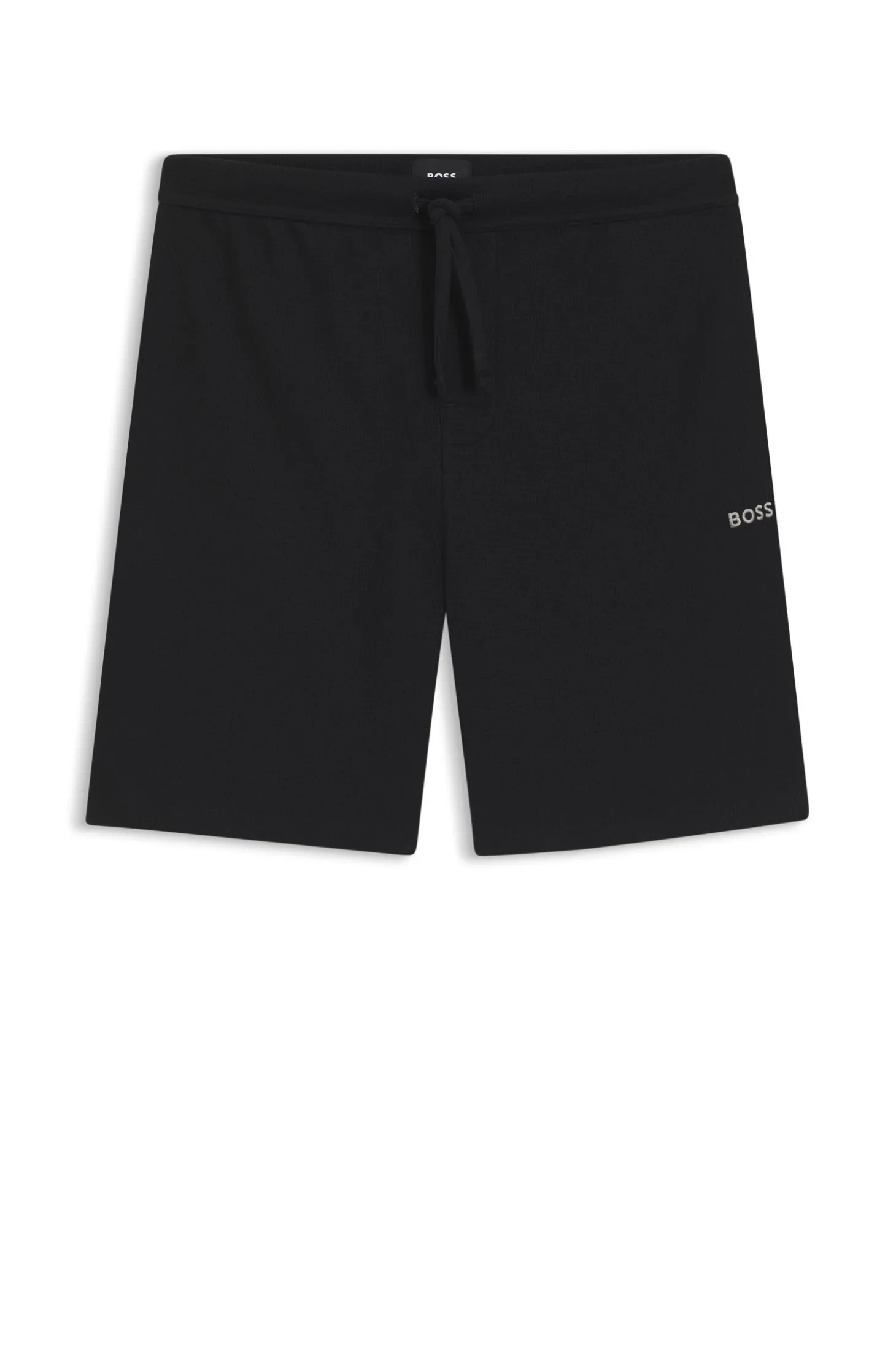 Pyjama-Shorts aus Baumwoll-Mix mit Logo-Stickerei