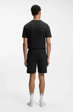Pyjama-Shorts aus Baumwoll-Mix mit Logo-Stickerei