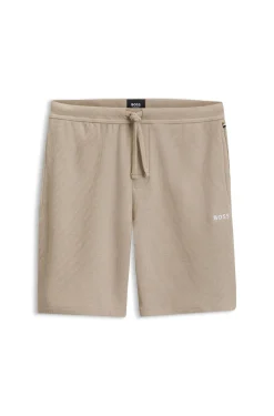 Pyjama-Shorts aus Baumwoll-Mix mit Logo-Stickerei