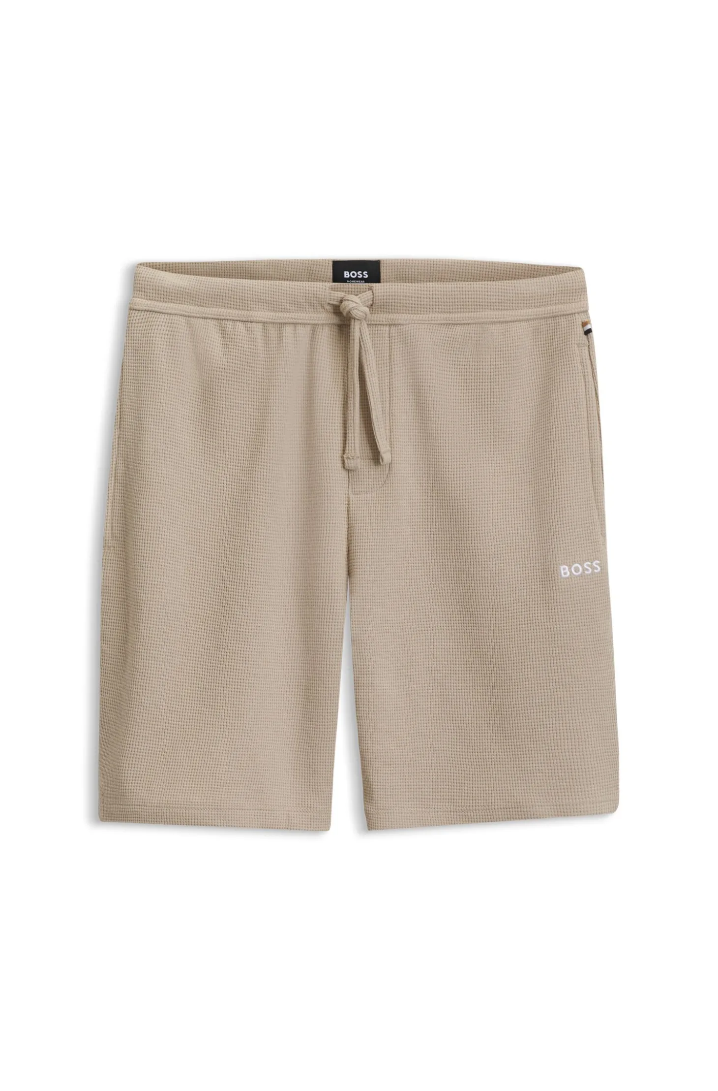 Pyjama-Shorts aus Baumwoll-Mix mit Logo-Stickerei