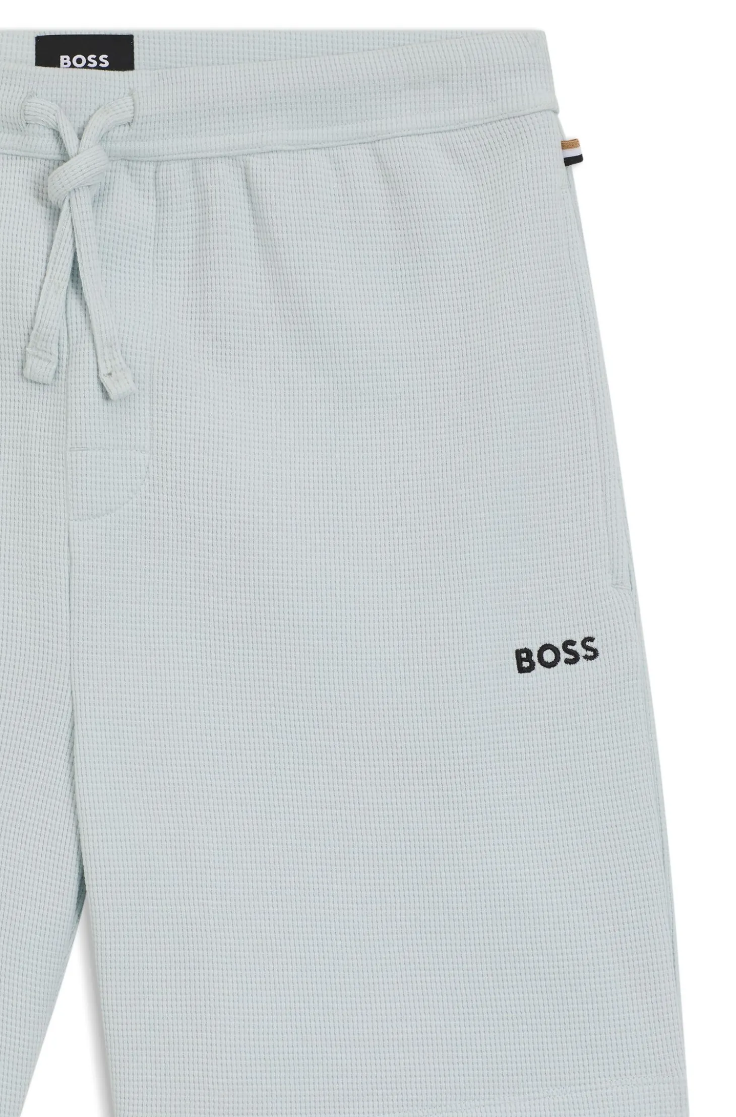 Pyjama-Shorts aus Baumwoll-Mix mit Logo-Stickerei