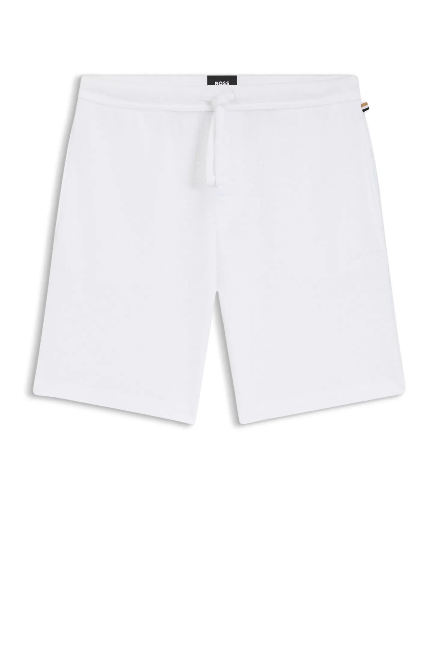 Pyjama-Shorts aus Baumwoll-Mix mit Logo-Stickerei