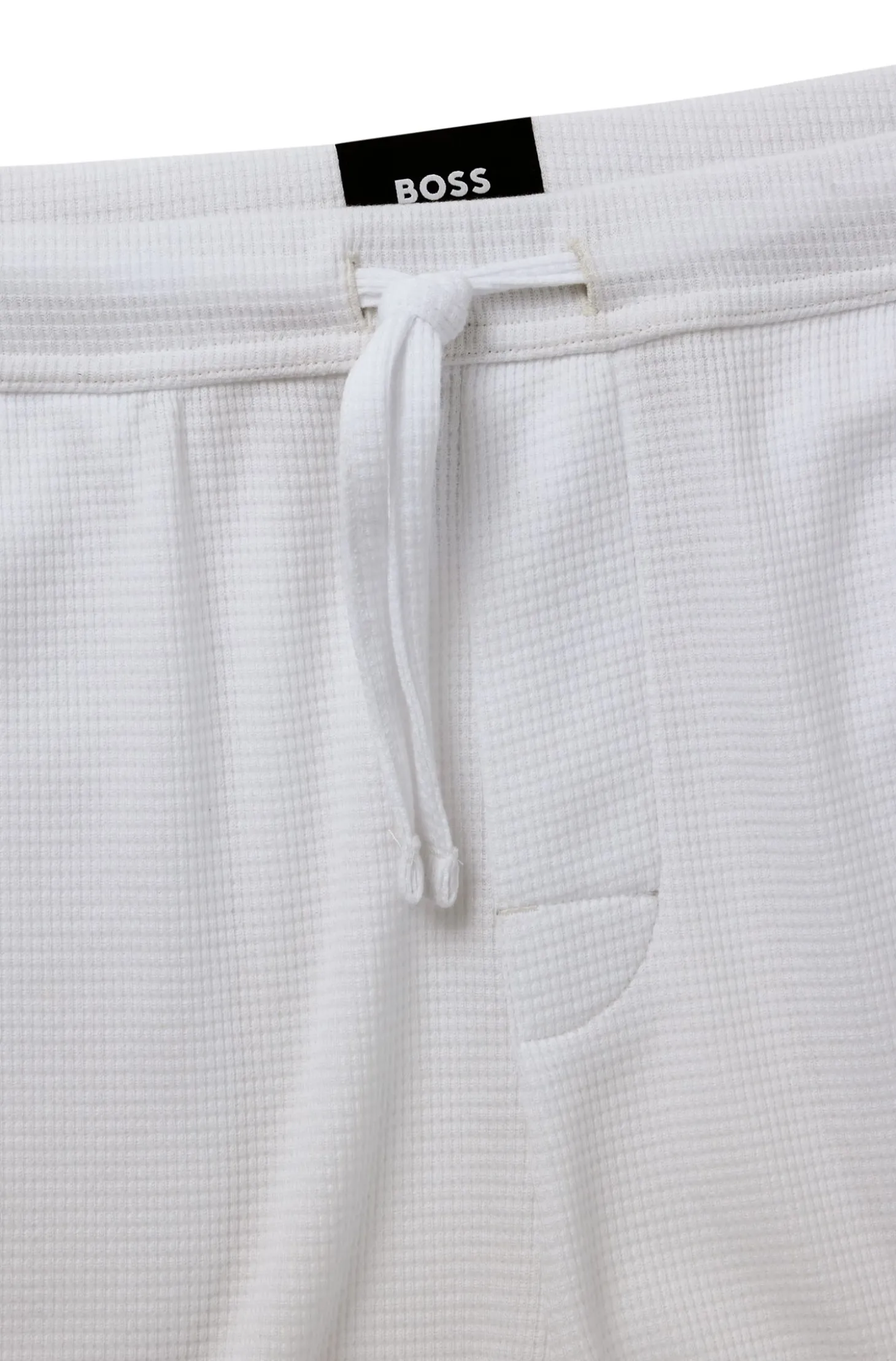 Pyjama-Shorts aus Baumwoll-Mix mit Logo-Stickerei