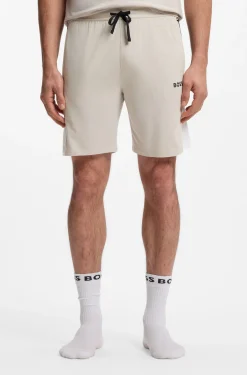 Pyjama-Shorts aus Baumwoll-Mix mit Colorblocking