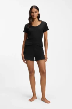 Pyjama-Shorts aus Baumwoll-Mix mit Waffelstruktur