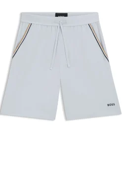 Pyjama-Shorts aus elastischer Baumwolle mit Tape-Details