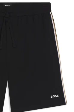 Pyjama-Shorts aus elastischer Baumwolle mit Signature-Streifen-Details
