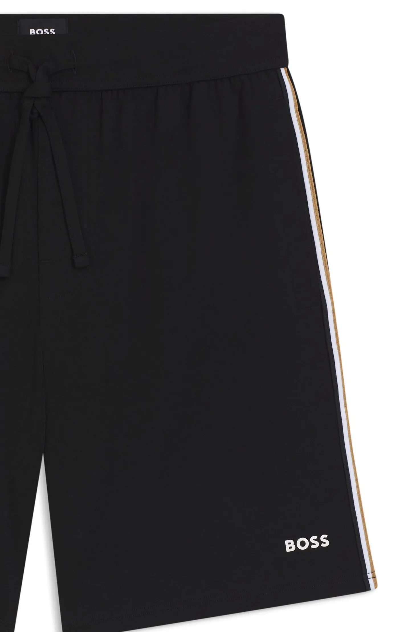 Pyjama-Shorts aus elastischer Baumwolle mit Signature-Streifen-Details