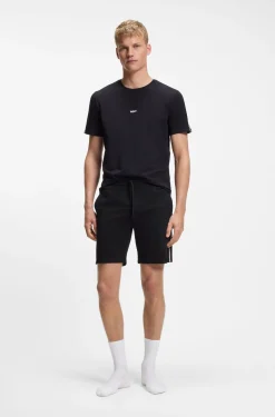 Pyjama-Shorts aus elastischer Baumwolle mit Signature-Streifen-Details
