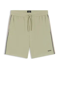 Pyjama-Shorts aus elastischer Baumwolle mit Signature-Streifen-Details
