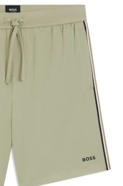 Pyjama-Shorts aus elastischer Baumwolle mit Signature-Streifen-Details