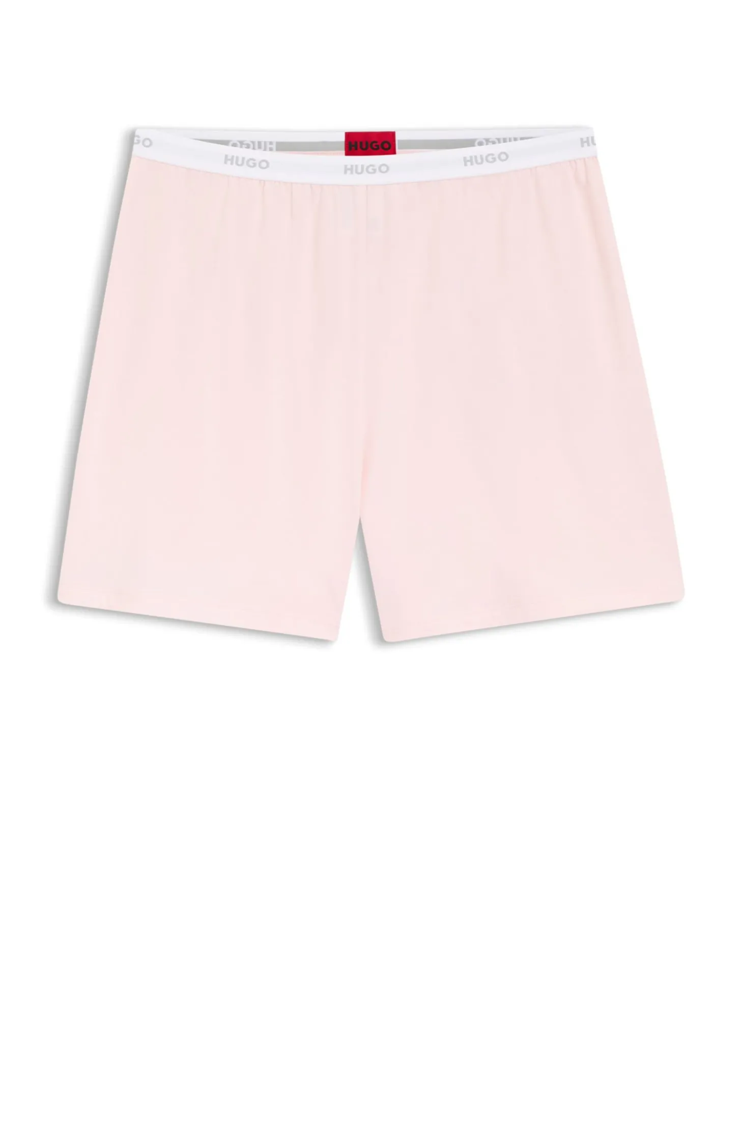 Pyjama-Shorts aus elastischem Baumwoll-Jersey mit Logo-Bund